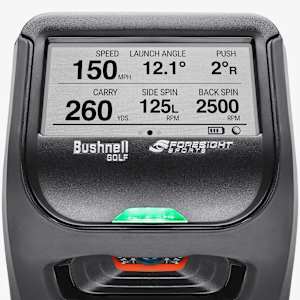 The screen of the Bushnell Golf Launch Pro monitor